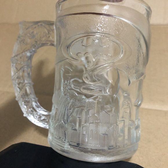 Vintage 1995 BATMAN McDonald's "Batman Forever" Clear Glass Mug Cup DC Comics - Picture 14 of 16